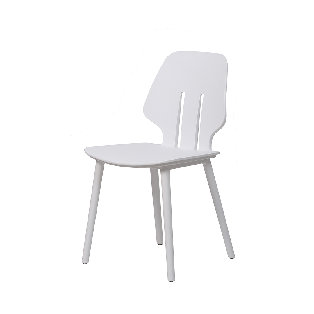 Assembled White Plastic Chair