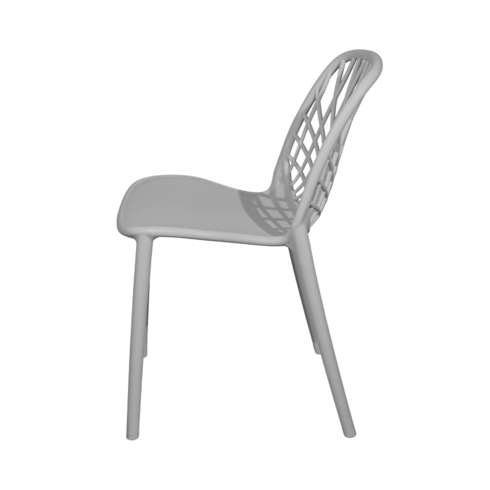 Plastic Cafe Chair Grey-PP Chair