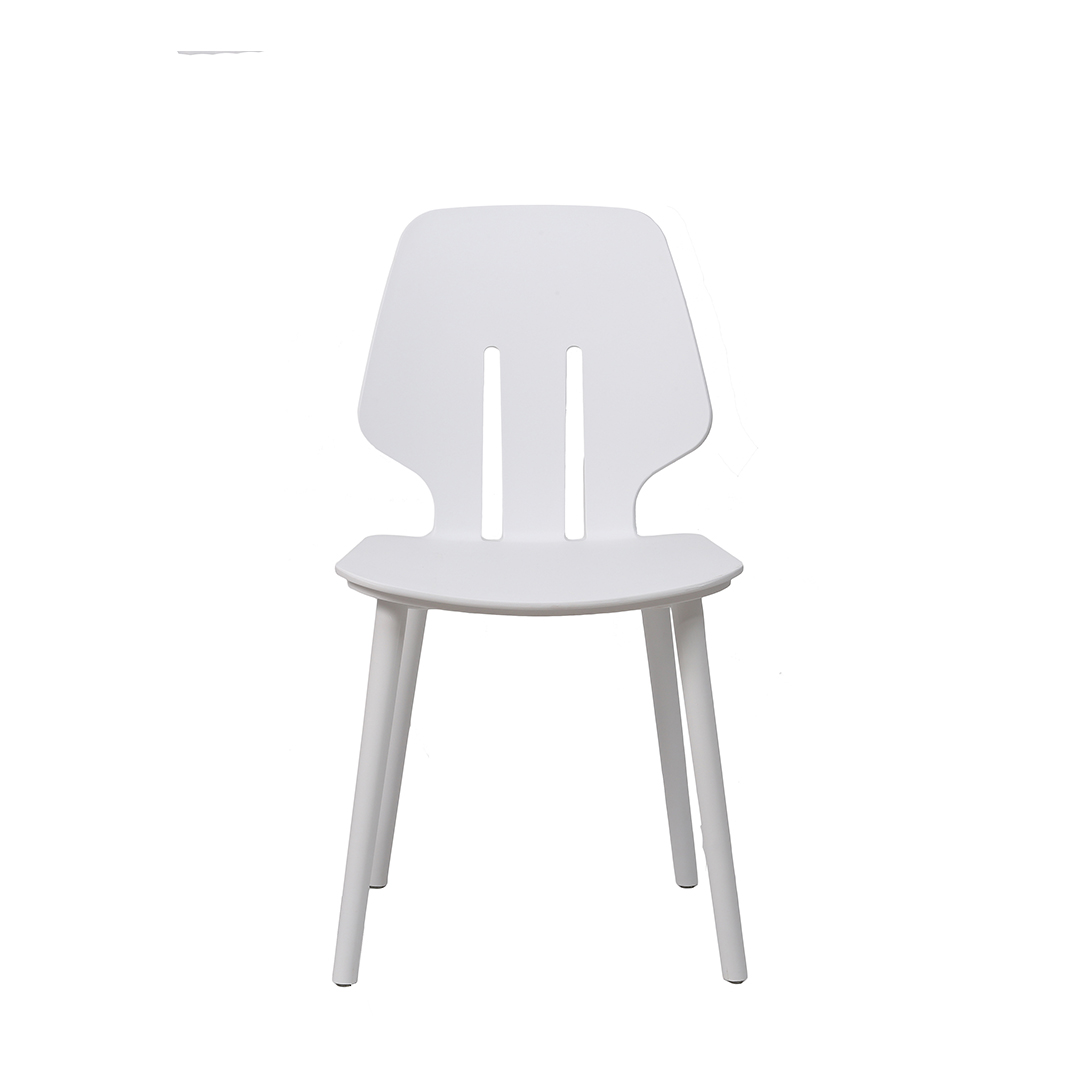 Assembled White Plastic Chair