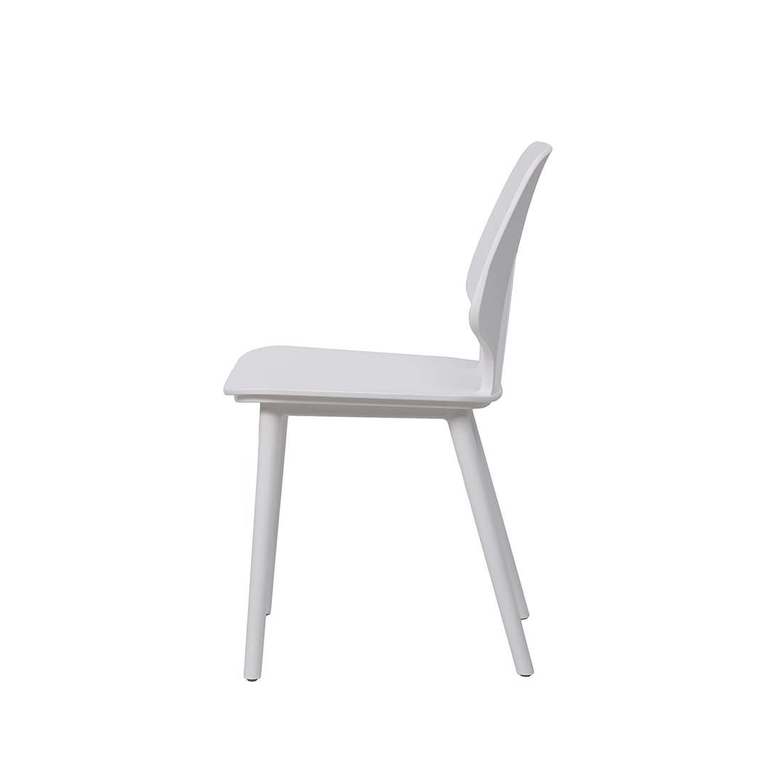Assembled White Plastic Chair
