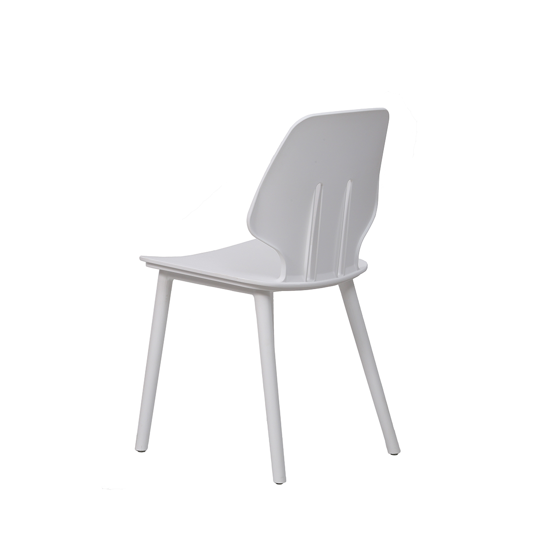 Assembled White Plastic Chair