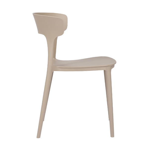 Stackable Chair Plastic In Taupe-PP Chair