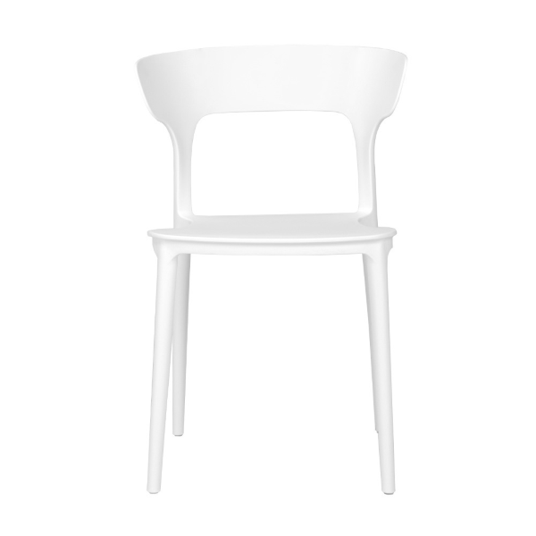 Stackable Chair Plastic In White-PP Chair