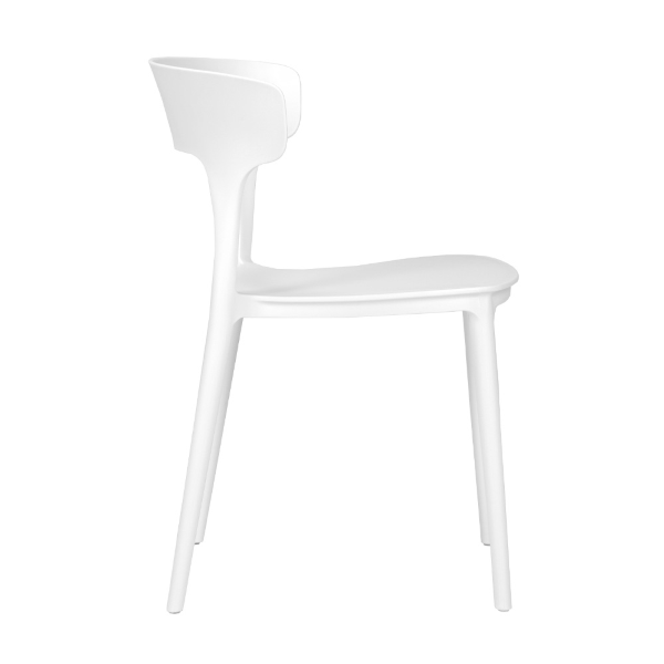 Stackable Chair Plastic In White-PP Chair