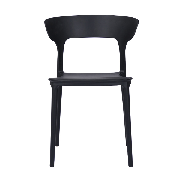 Stackable Chair Plastic In Black-PP Chair