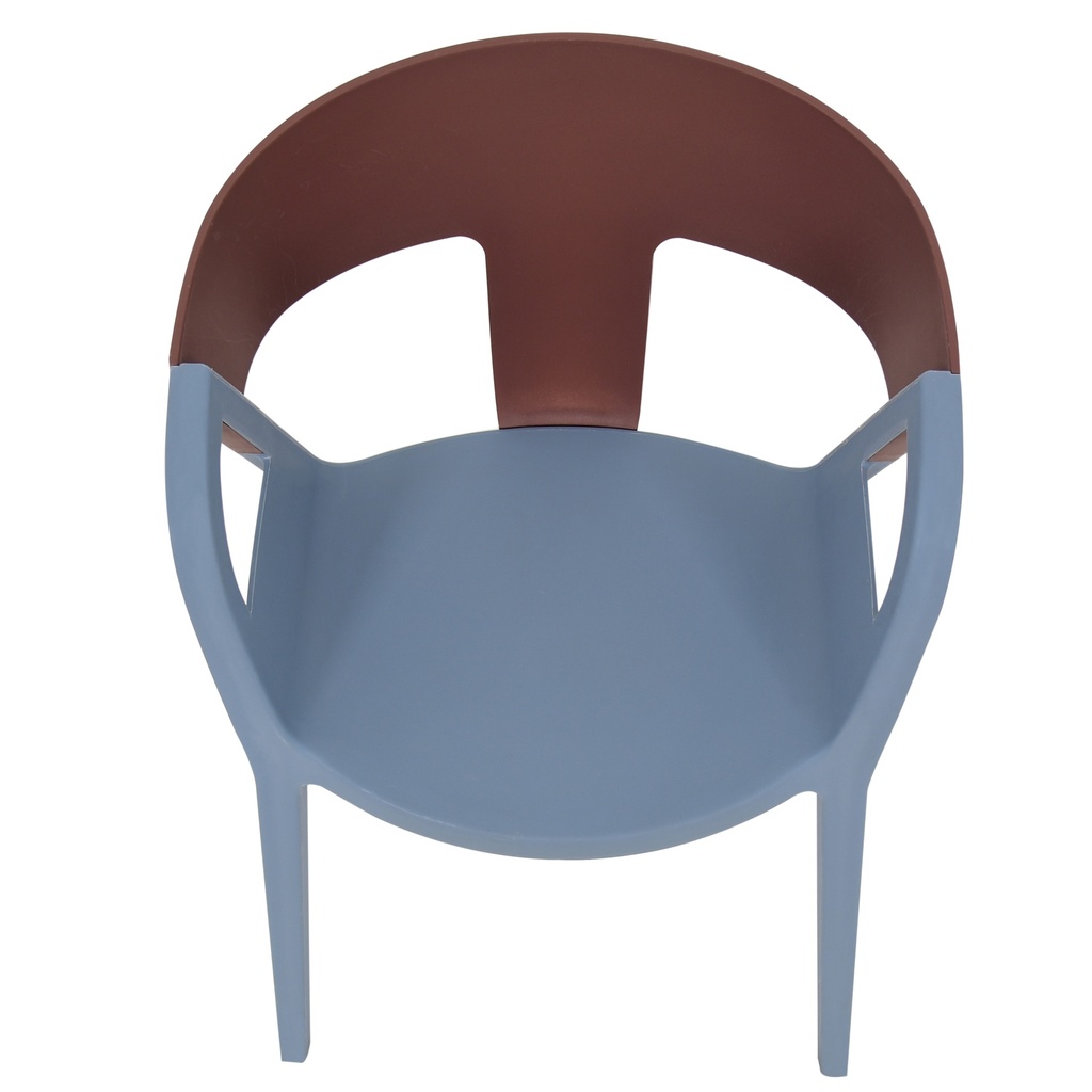 VFURN Armchair In Brown And Blue-PP Chair