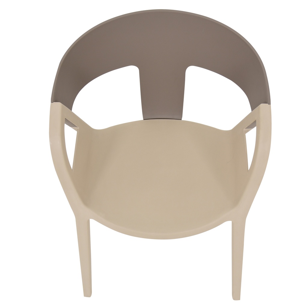 VFURN Armchair In Brown And Beige-PP Chair