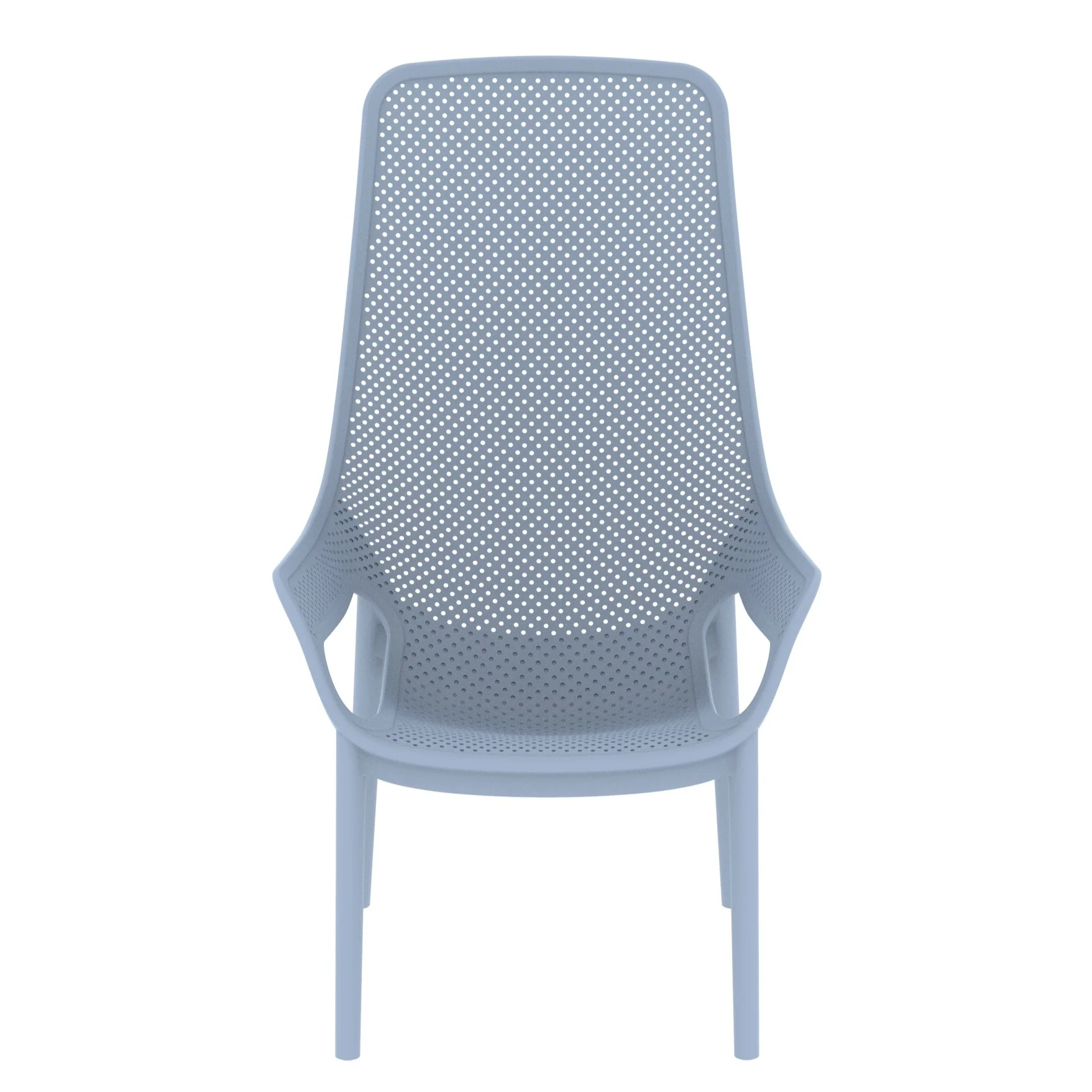 Modern PP Lounge Armchair – Perforated Plastic Outdoor Chair with Arms