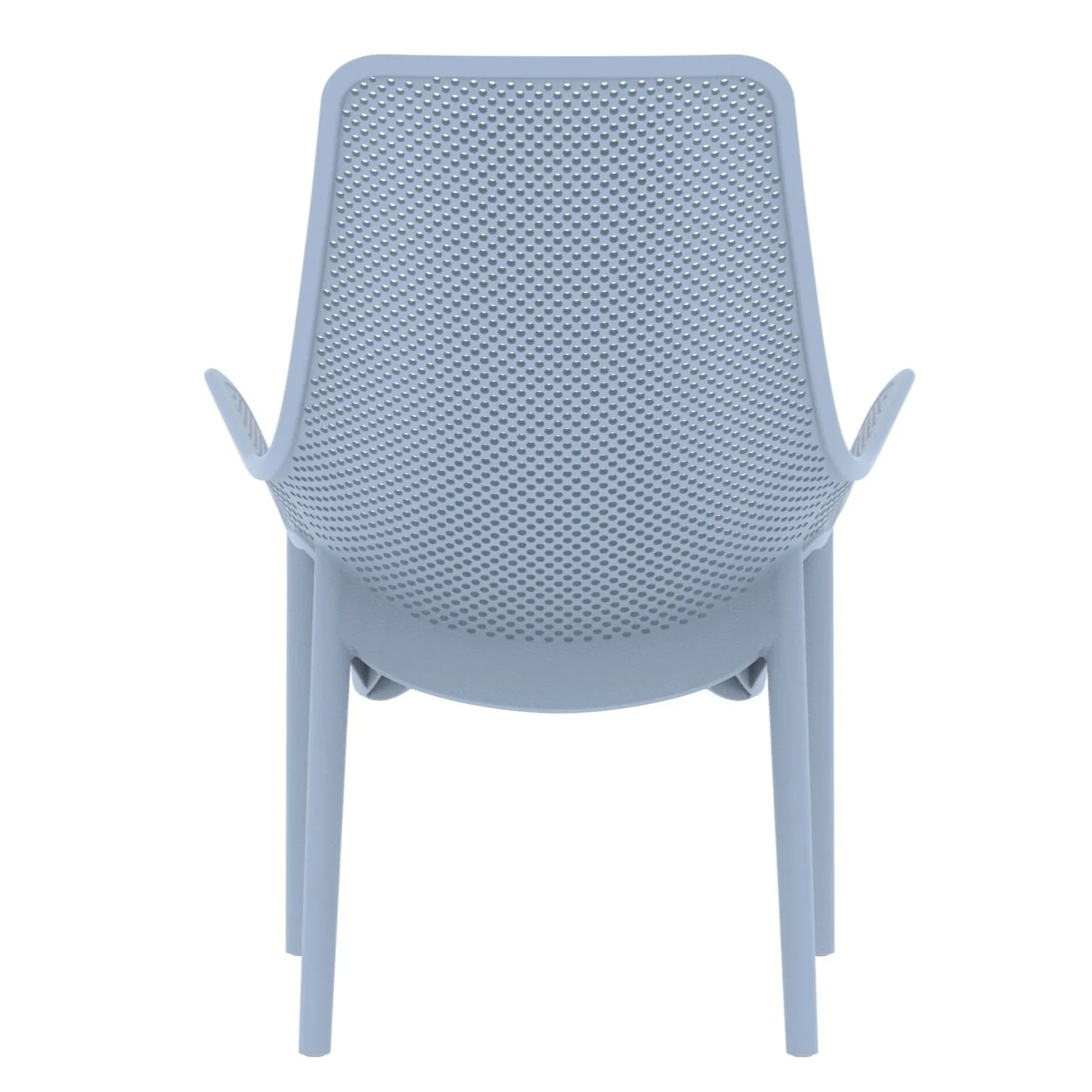 Modern PP Lounge Armchair – Perforated Plastic Outdoor Chair with Arms