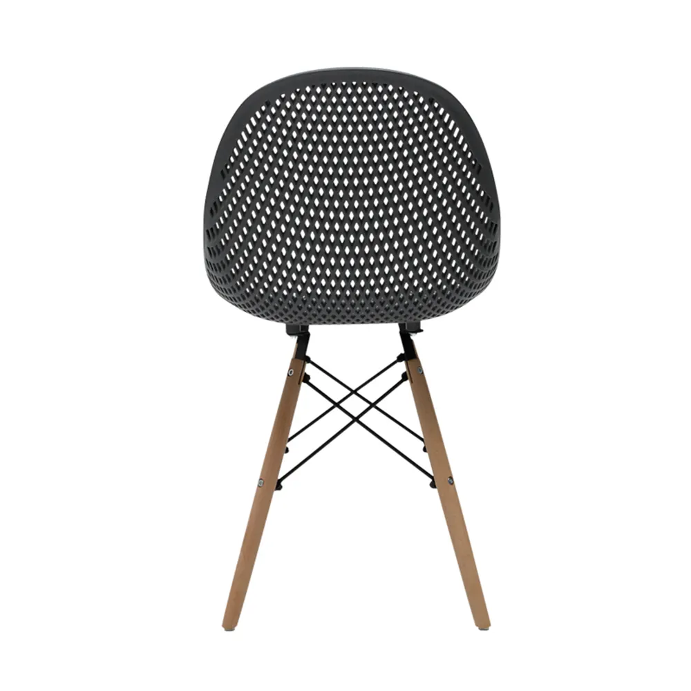 Plastic Side Chair With Eiffel Wood Feet-PP Chair