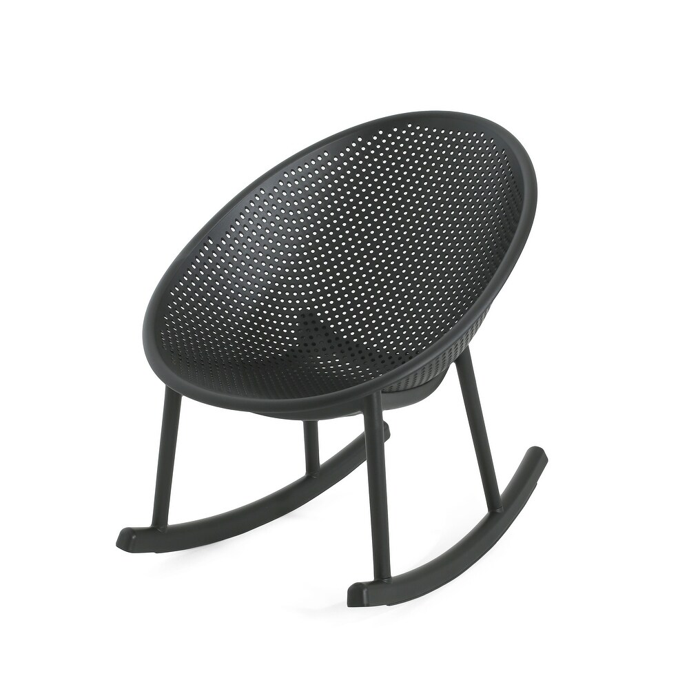 Black Plastic Rocking Chair-PP Chair