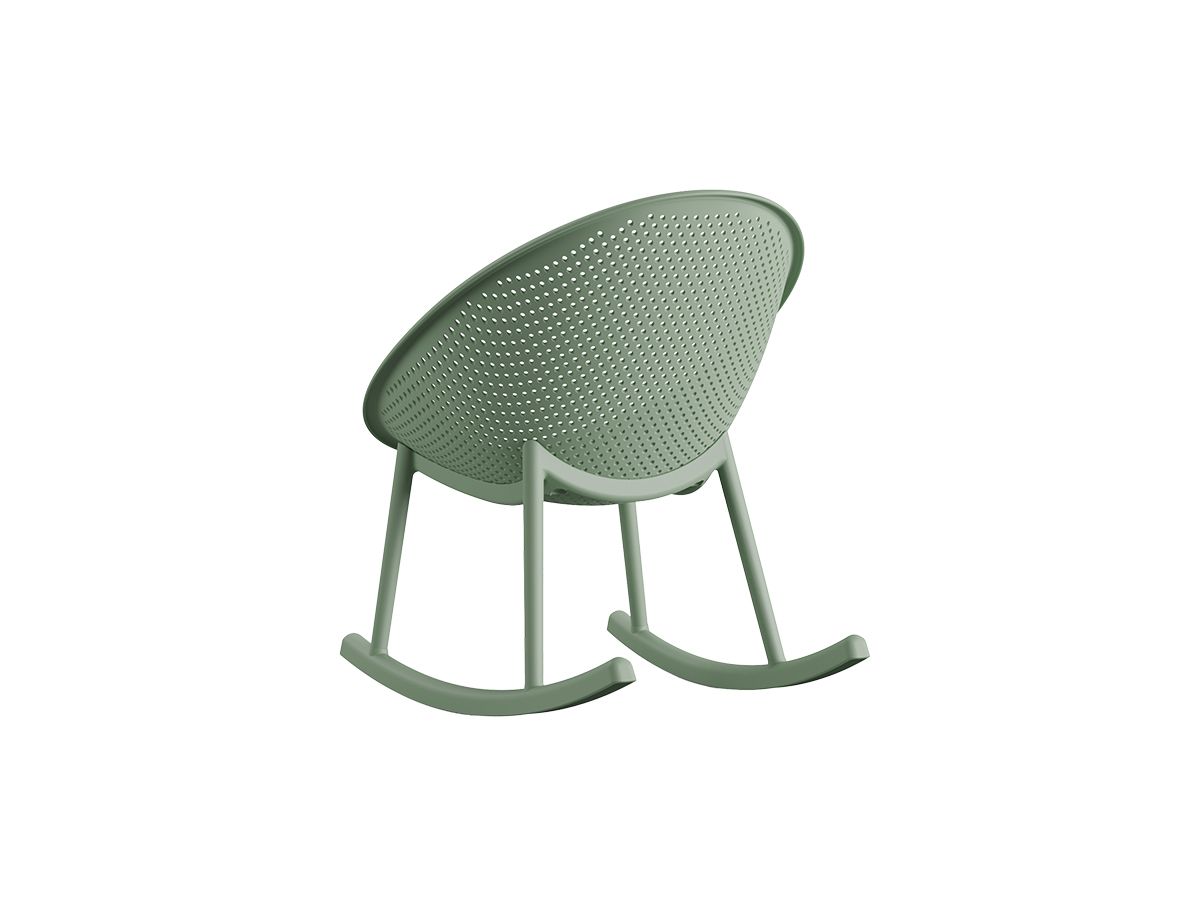 Green Plastic Rocking Chair-PP Chair