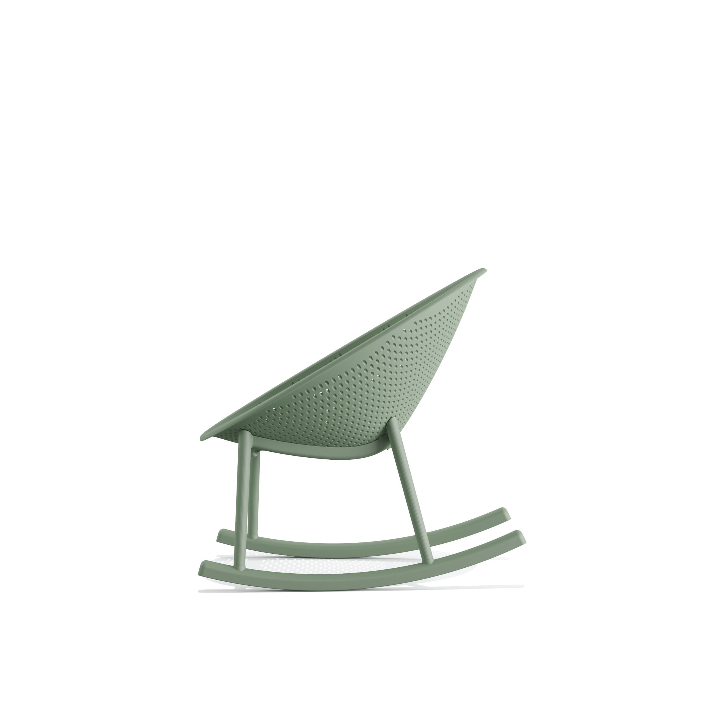 Green Plastic Rocking Chair-PP Chair