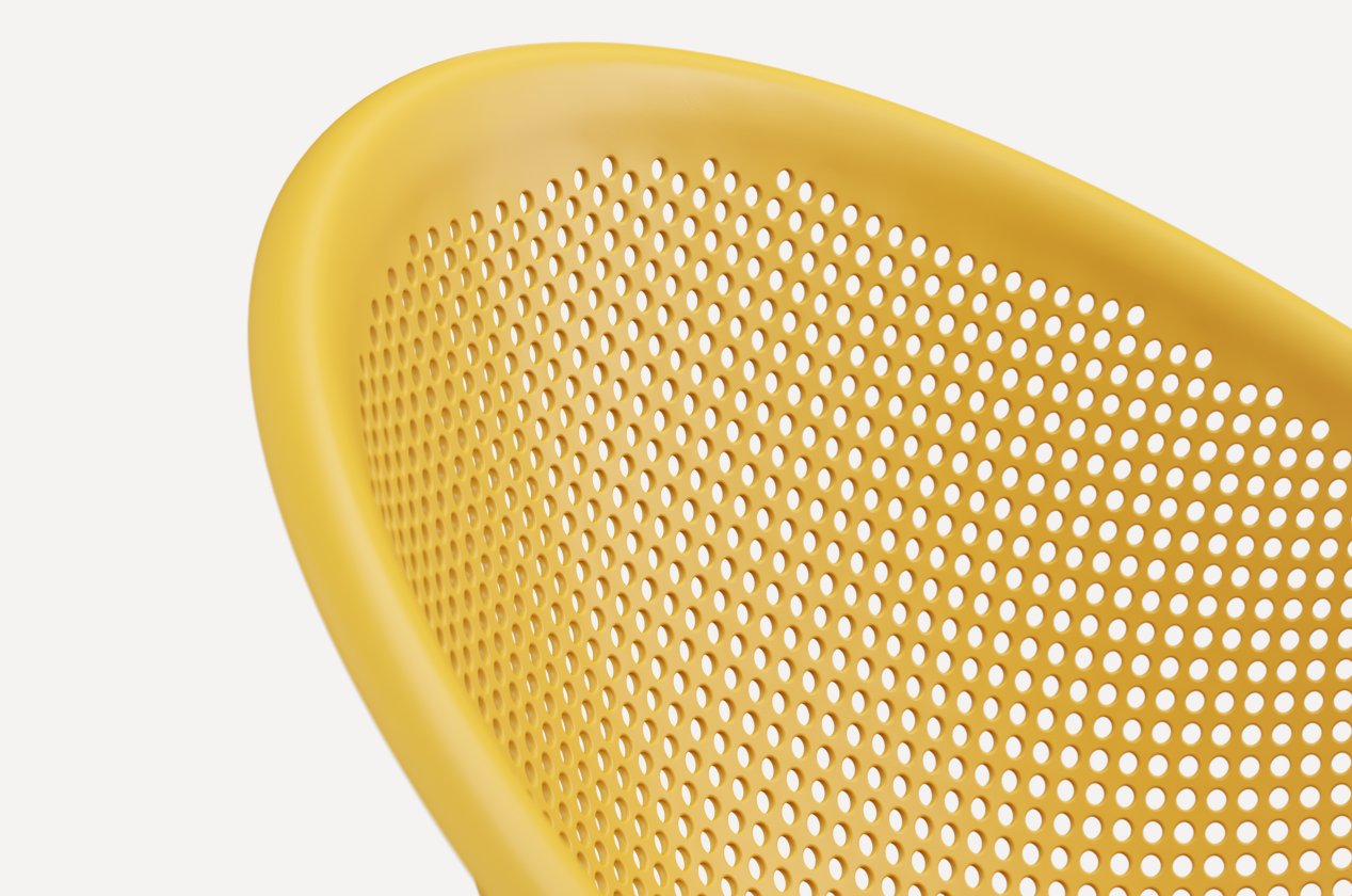 Mustard Plastic Rocking Chair-PP Chair