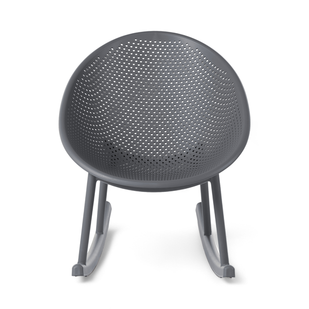 Grey Plastic Rocking Chair-PP Chair