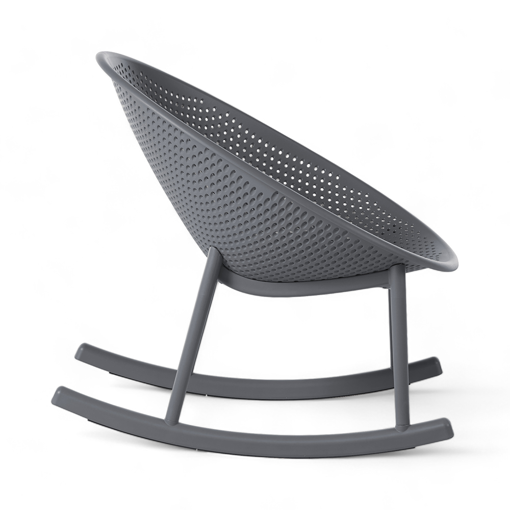 Grey Plastic Rocking Chair-PP Chair