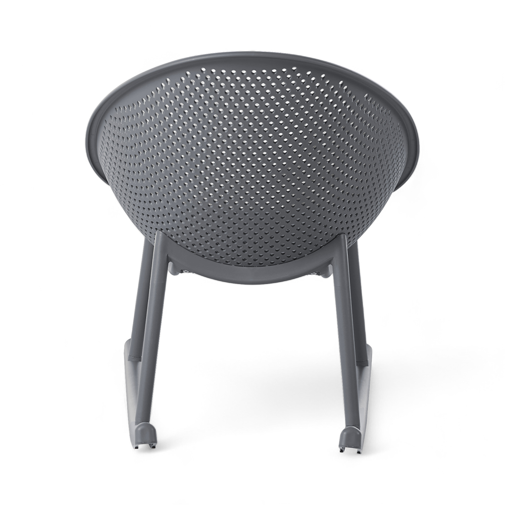 Grey Plastic Rocking Chair-PP Chair