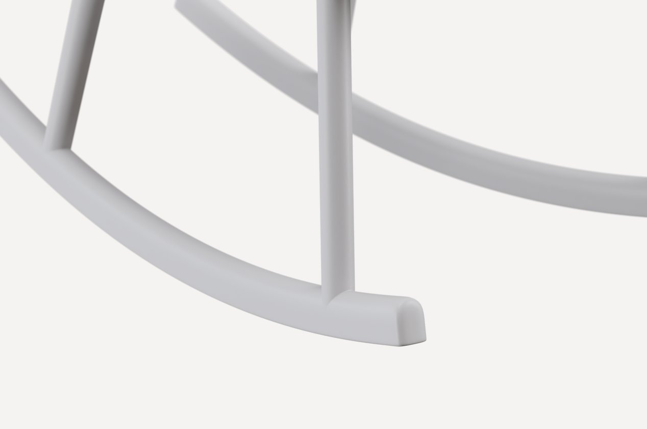 White Plastic Rocking Chair-PP Chair