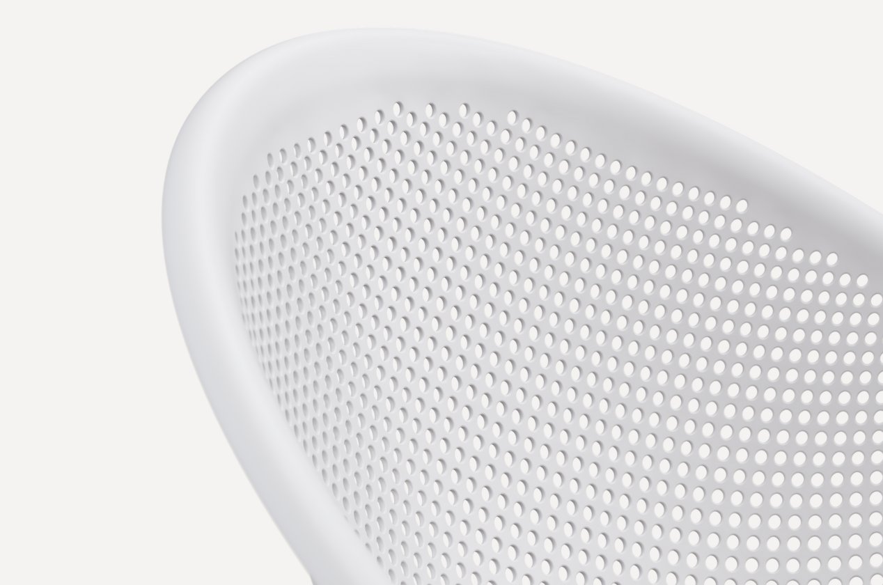 White Plastic Rocking Chair-PP Chair