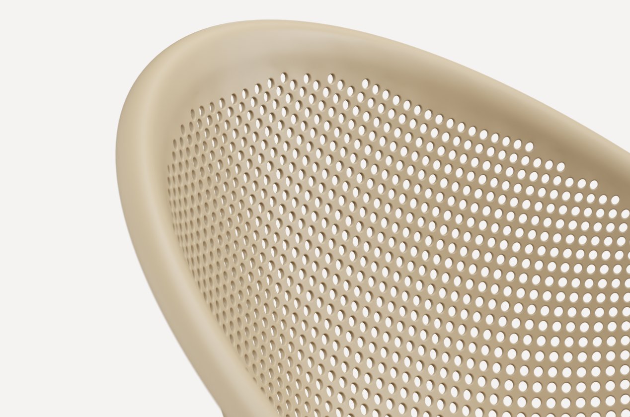 Taupe Plastic Rocking Chair-PP Chair