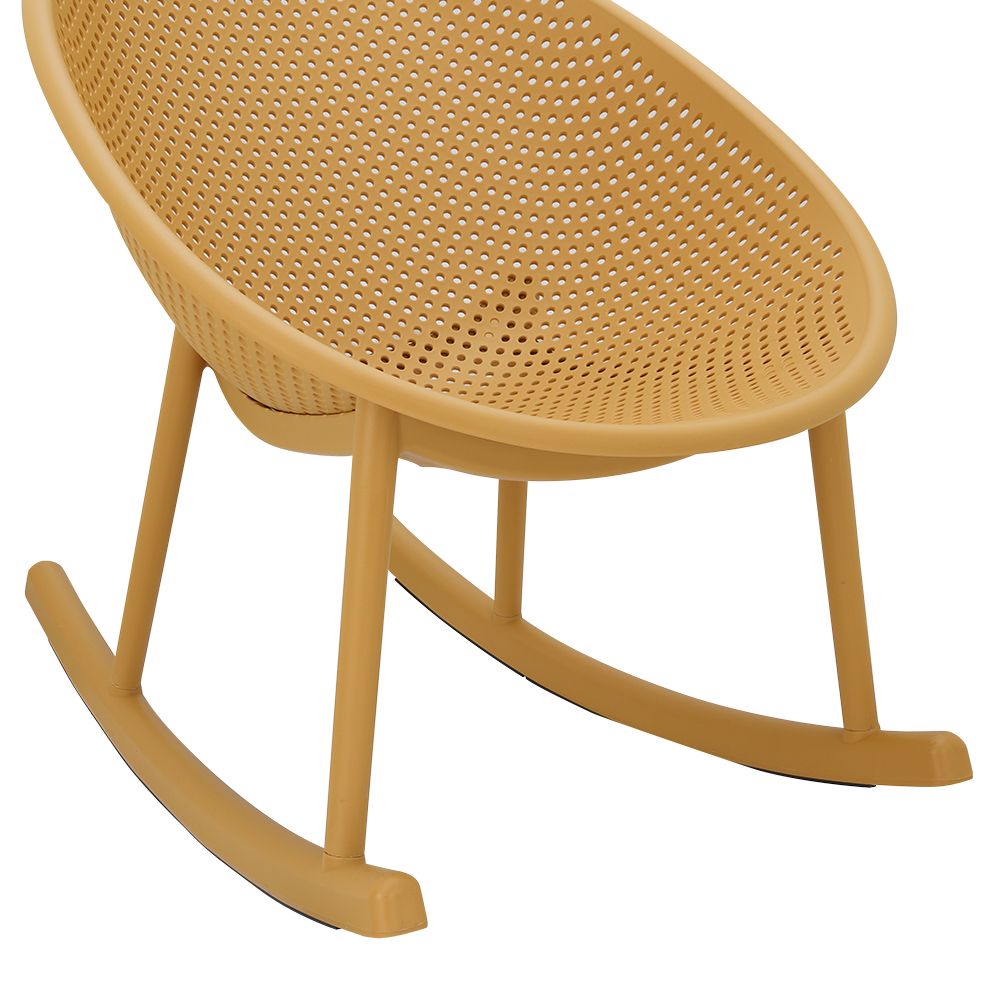 Wholesale PP Perforated Rocking Chair, Flat Pack Outdoor Patio Rocker Chair