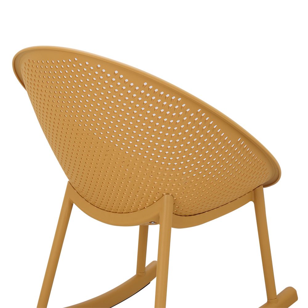 Wholesale PP Perforated Rocking Chair, Flat Pack Outdoor Patio Rocker Chair