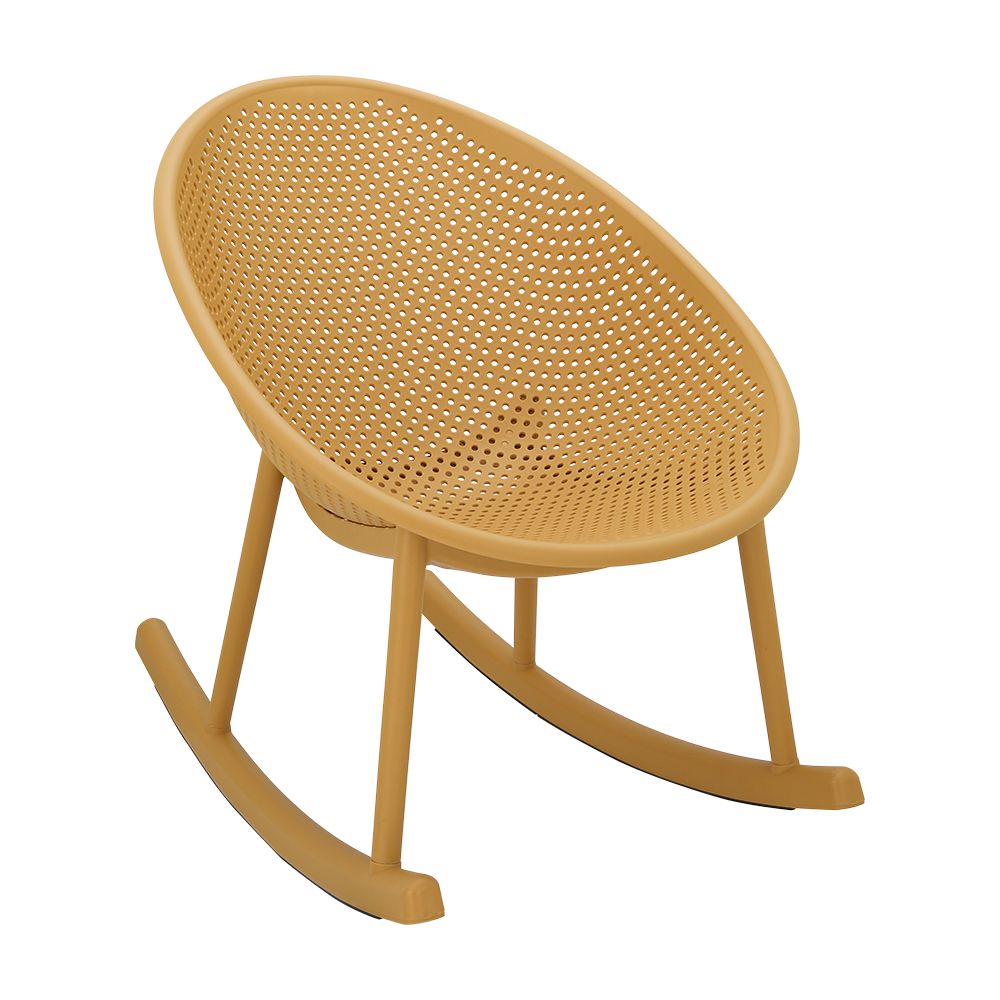 Wholesale PP Perforated Rocking Chair, Flat Pack Outdoor Patio Rocker Chair