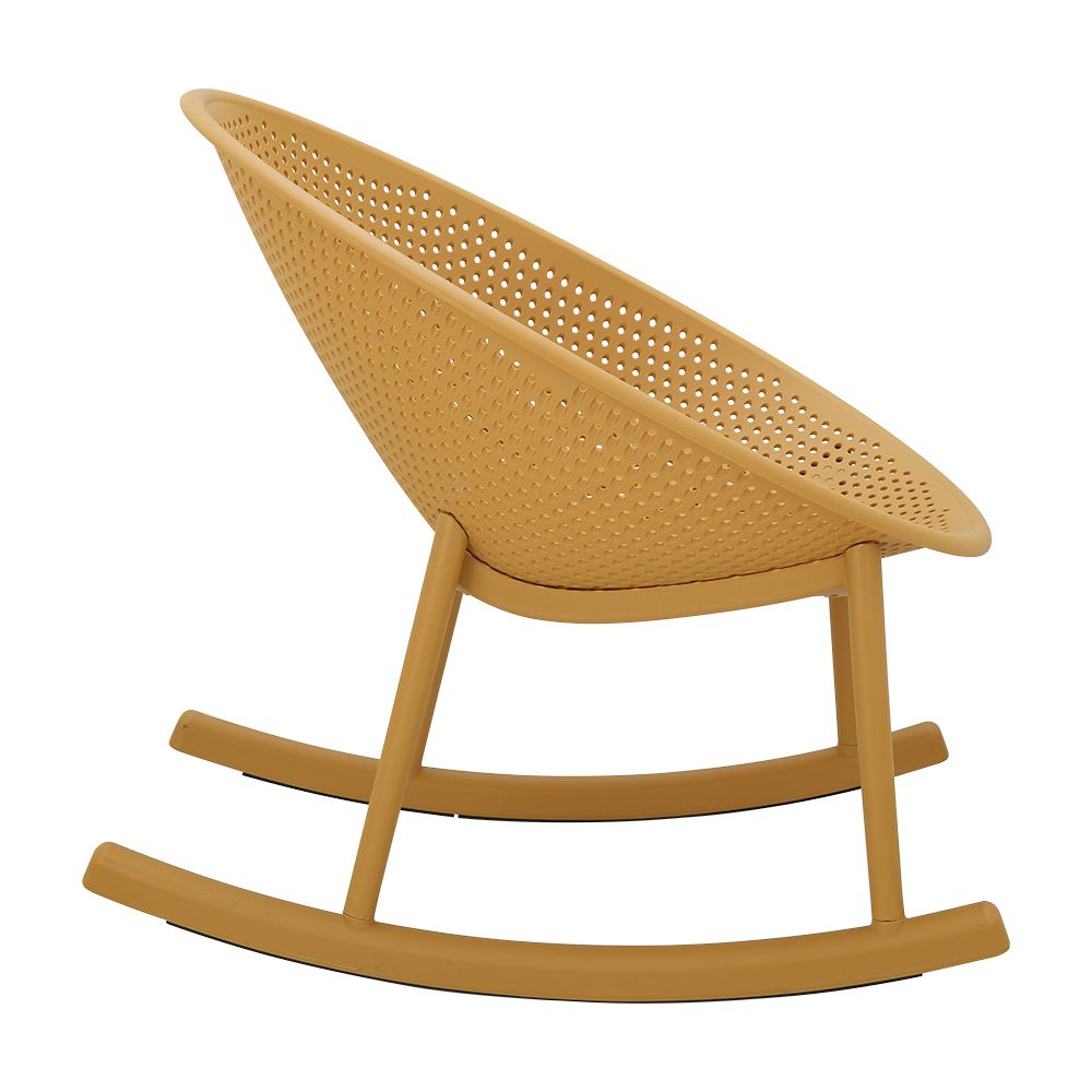 Wholesale PP Perforated Rocking Chair, Flat Pack Outdoor Patio Rocker Chair