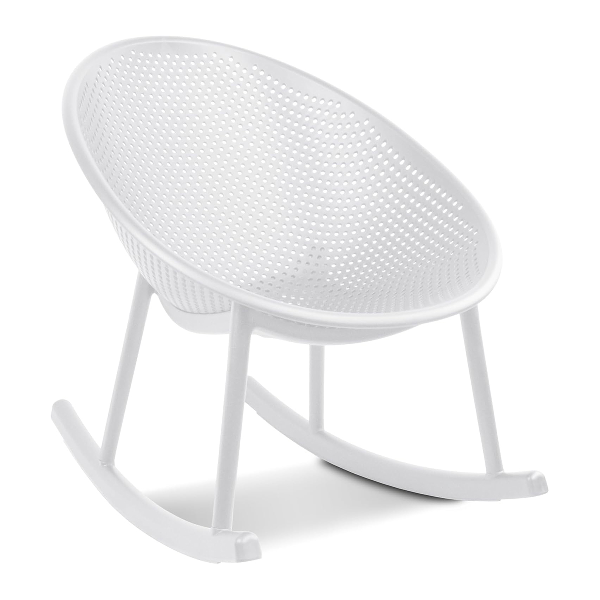 Wholesale PP Perforated Rocking Chair, Flat Pack Outdoor Patio Rocker Chair