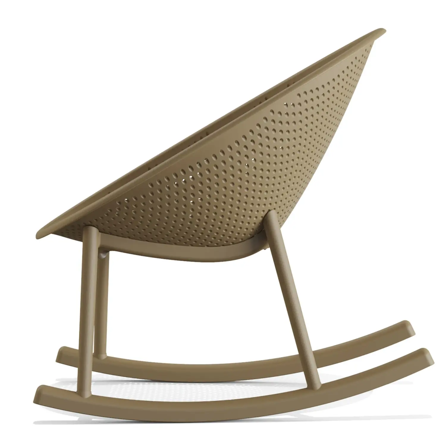 Wholesale PP Perforated Rocking Chair, Flat Pack Outdoor Patio Rocker Chair
