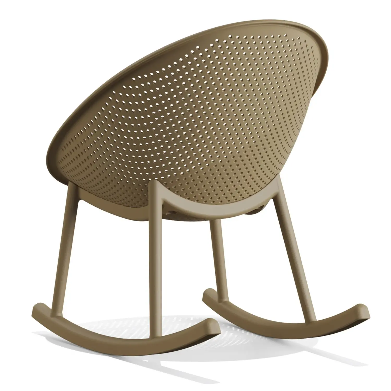 Wholesale PP Perforated Rocking Chair, Flat Pack Outdoor Patio Rocker Chair