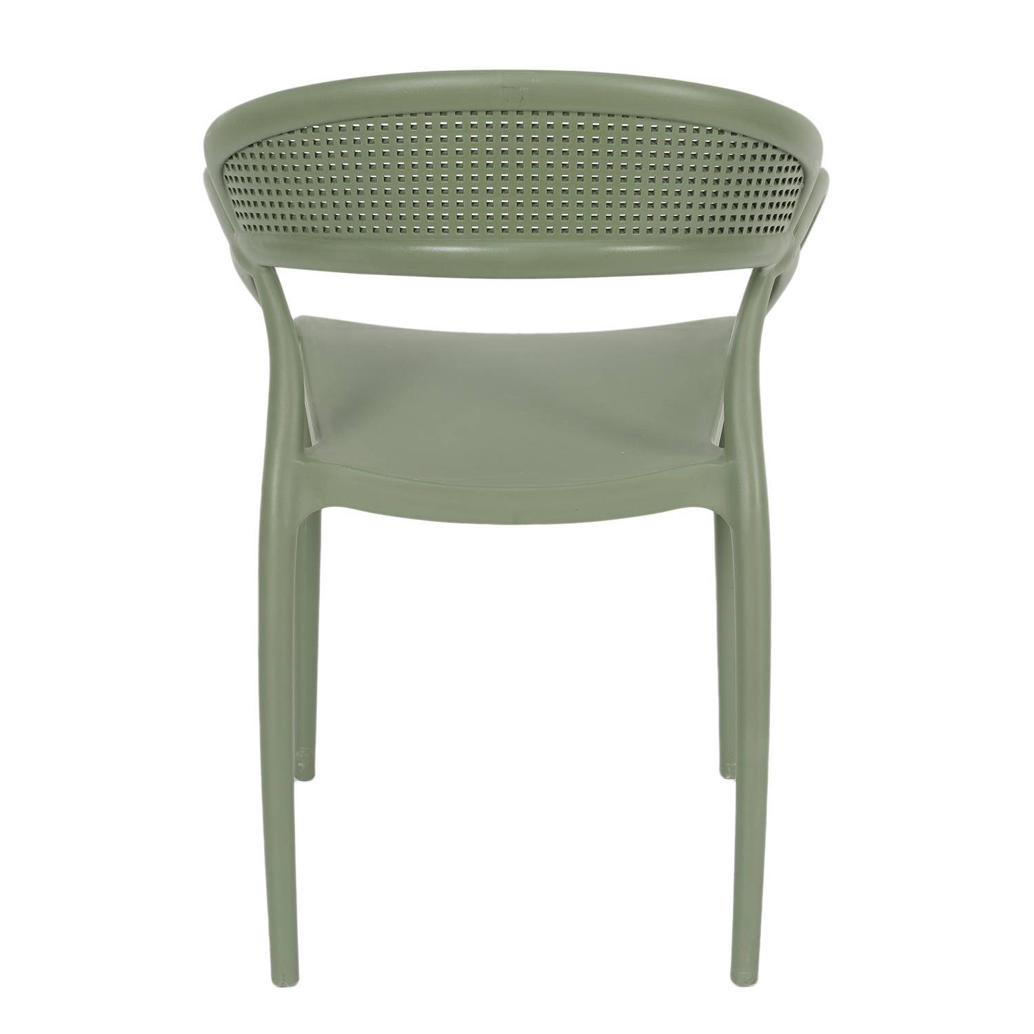Olive Plastic Chair With Armrests-PP Chair