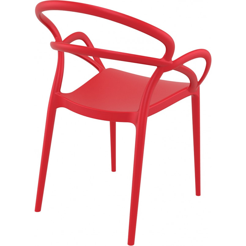 Red PP Chair With Armrests-PP Chair