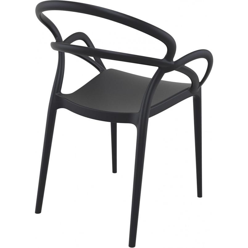 Black PP Chair With Armrests-PP Chair