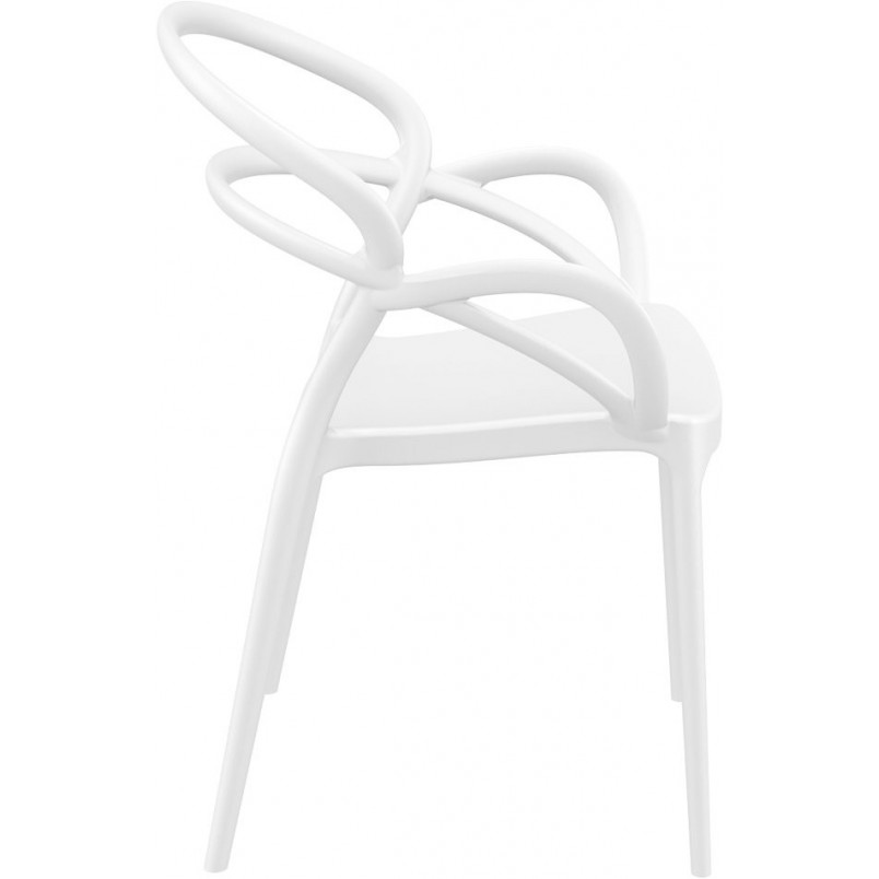 White PP Chair With Armrests-PP Chair