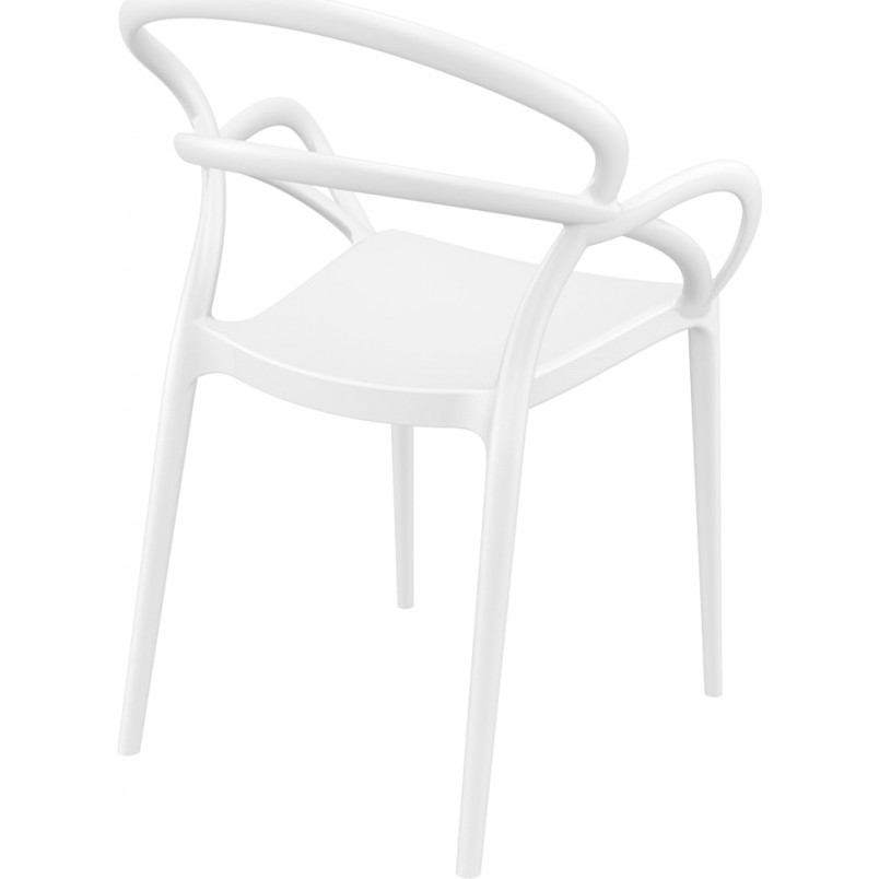 White PP Chair With Armrests-PP Chair
