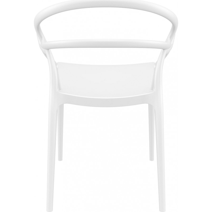 White PP Chair With Armrests-PP Chair