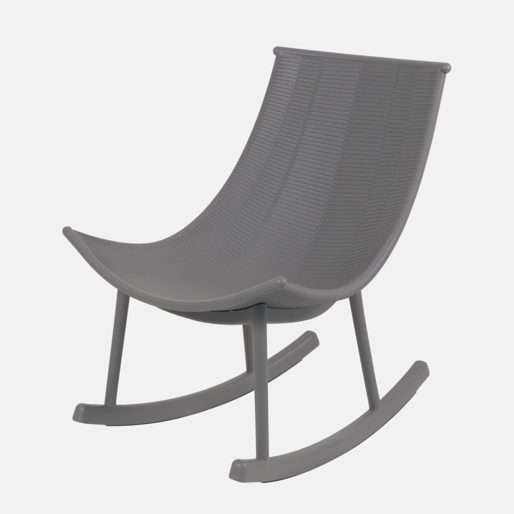 Modern PP Rocking Chair – Outdoor Plastic Lounge Chair for Garden & Patio