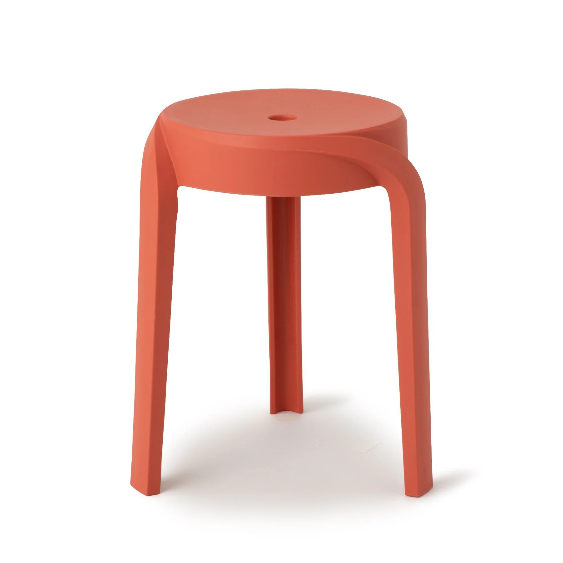 Brownish-red Plastic Stool-PP Chair