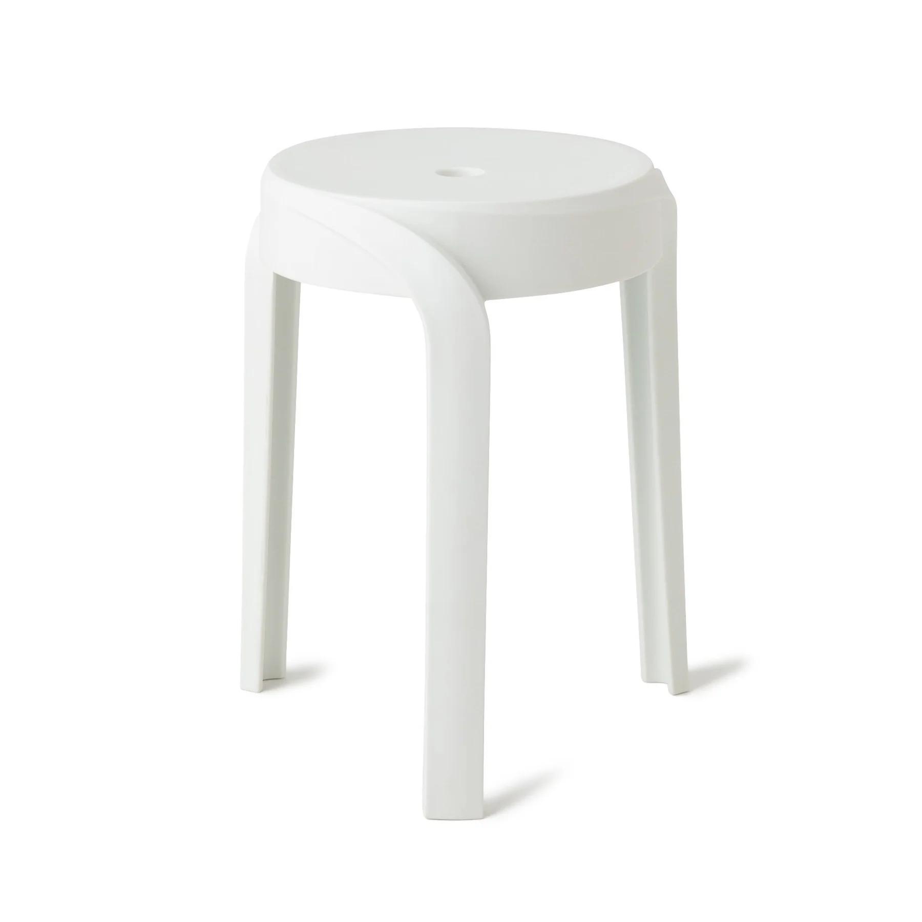 White Plastic Stool-PP Chair