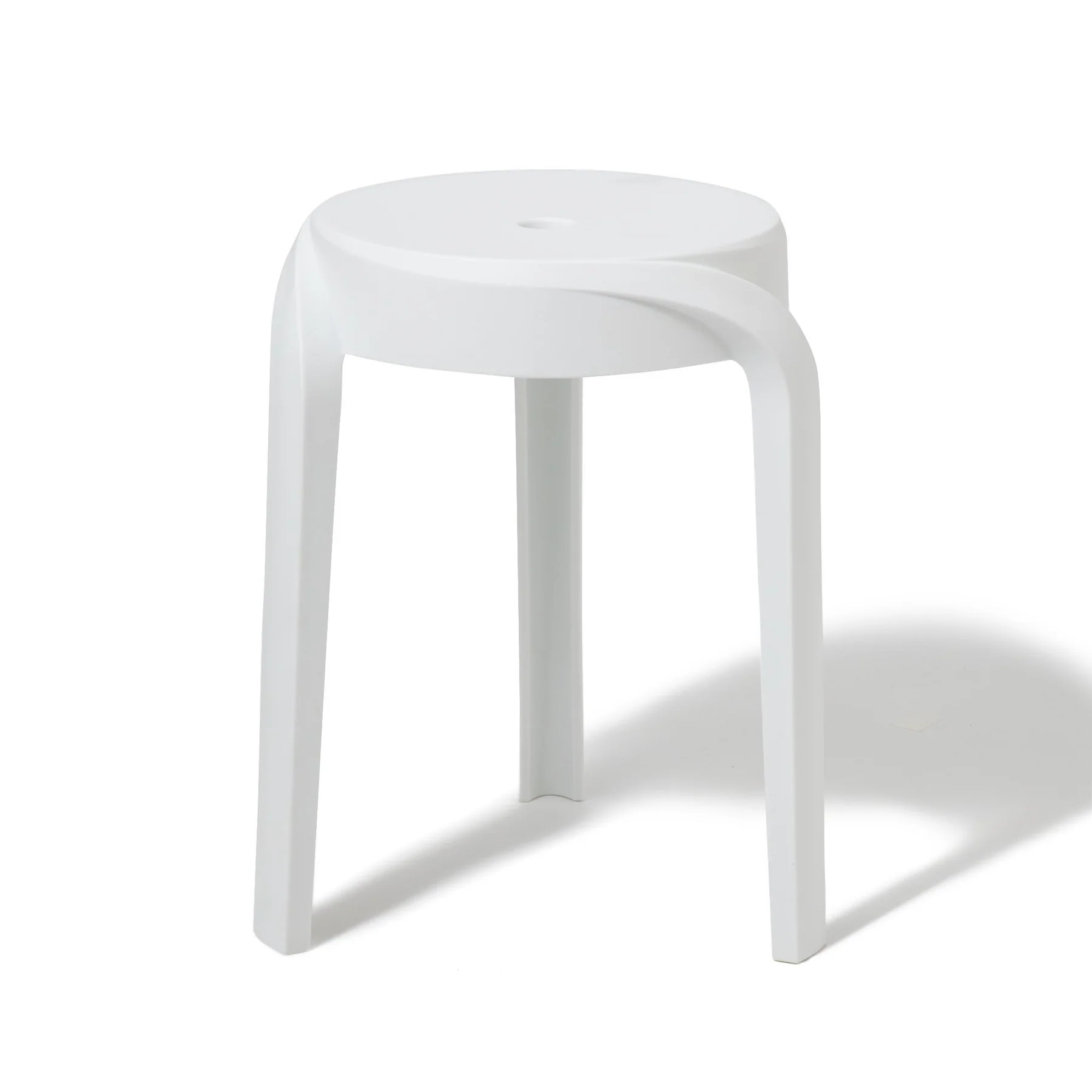 White Plastic Stool-PP Chair