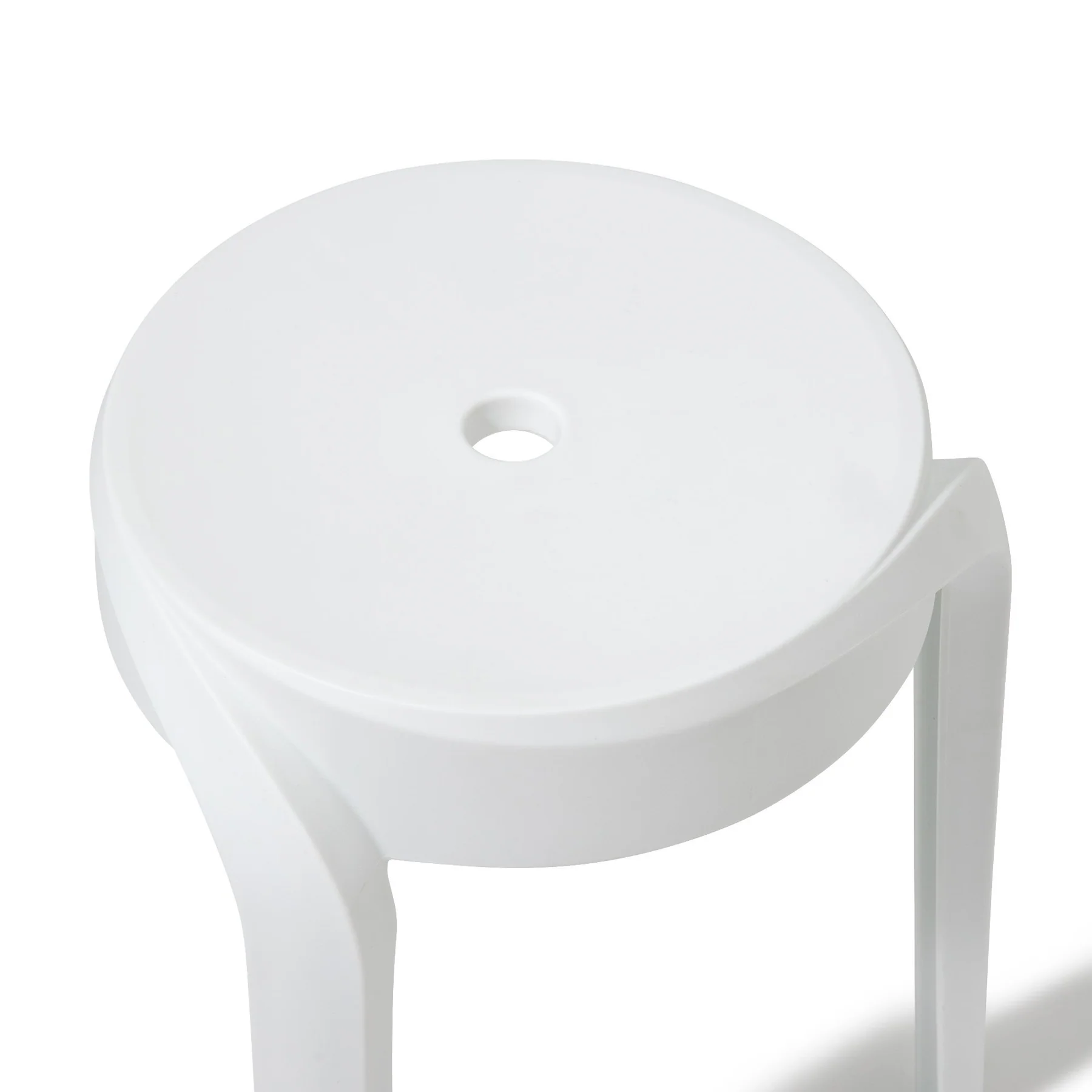 White Plastic Stool-PP Chair