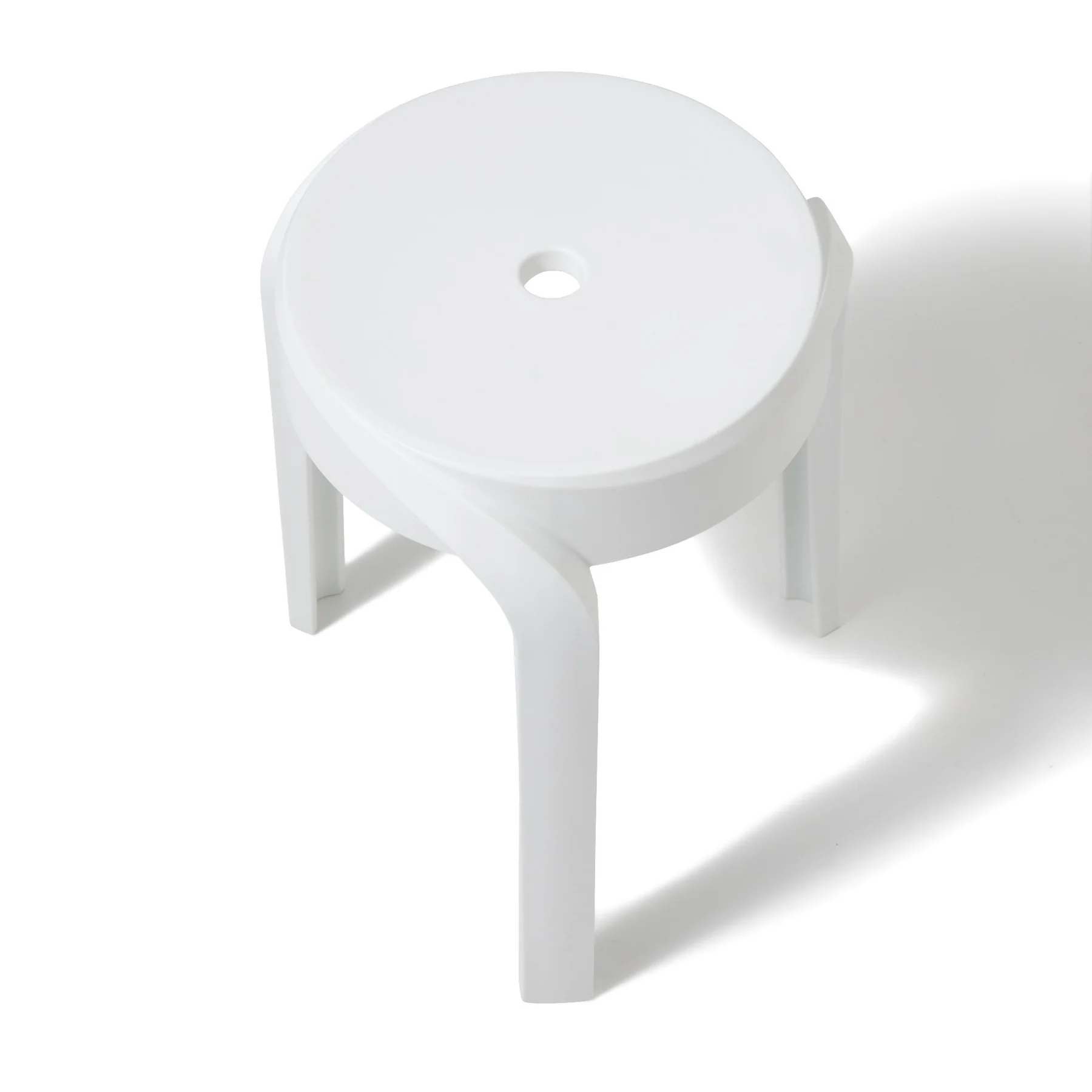 White Plastic Stool-PP Chair