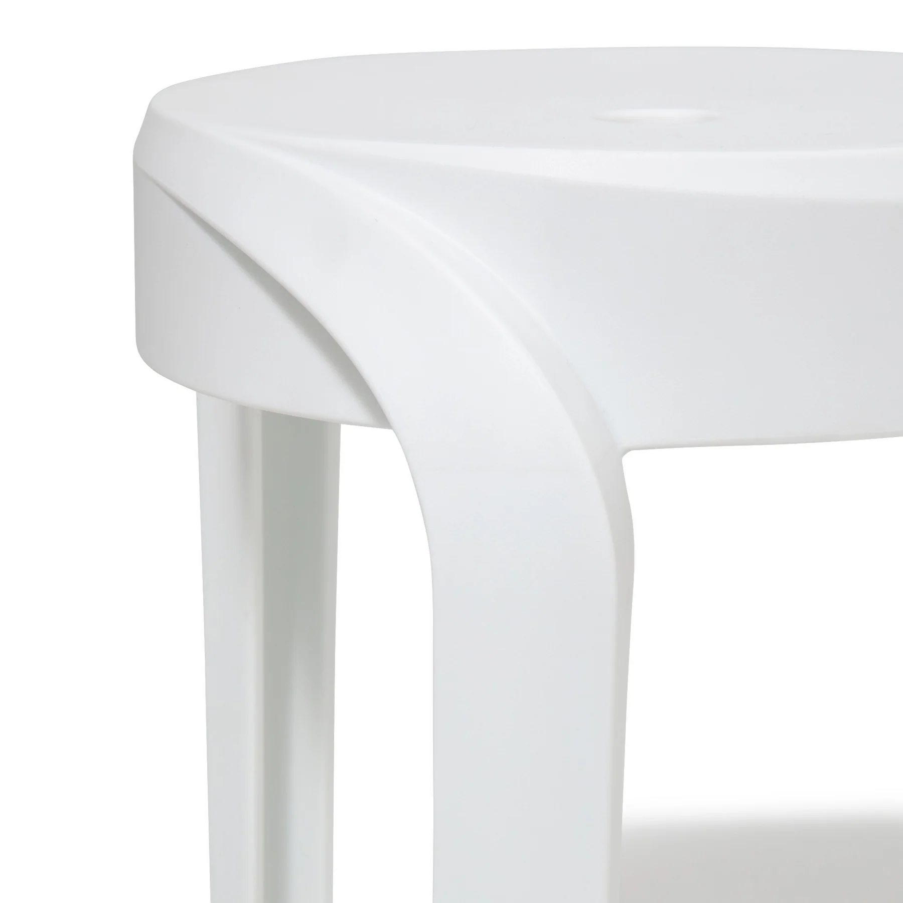 White Plastic Stool-PP Chair