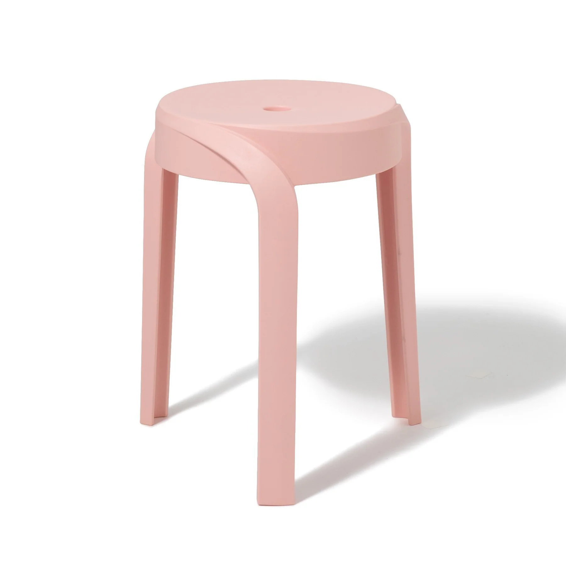 Pink Plastic Stool-PP Chair