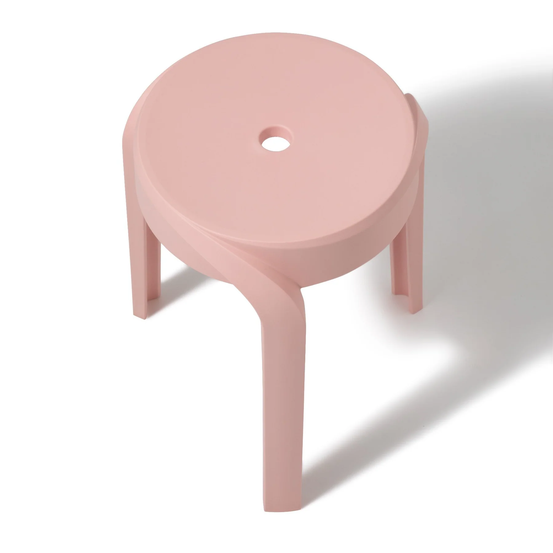 Pink Plastic Stool-PP Chair