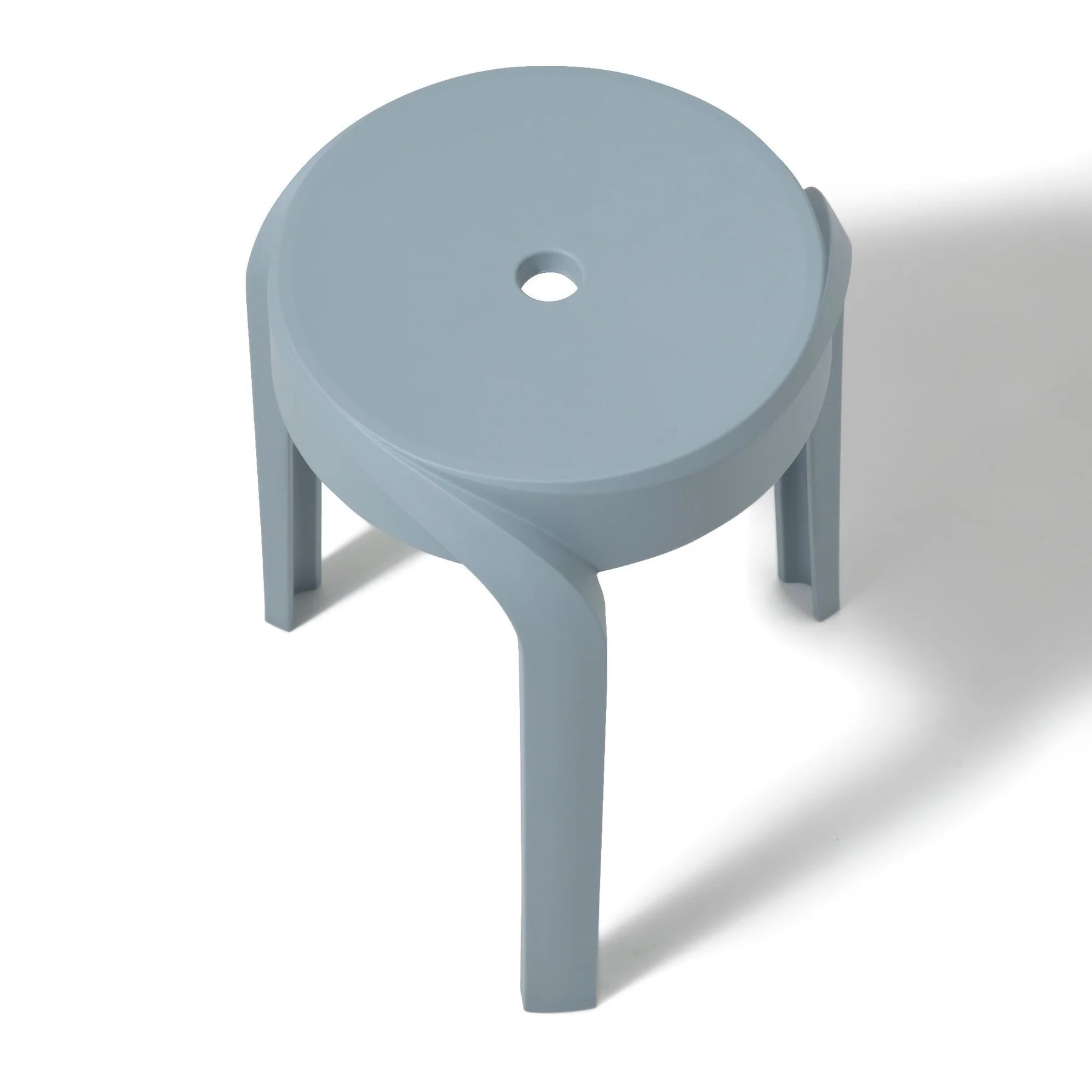 Haze Blue Plastic Stool-PP Chair