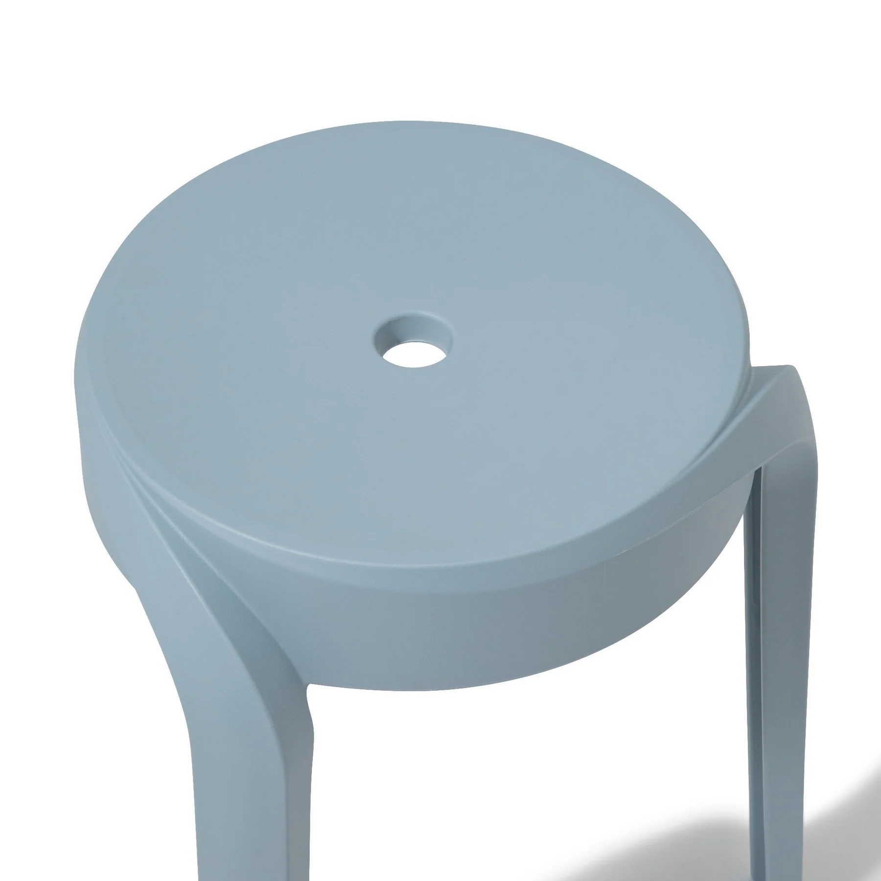 Haze Blue Plastic Stool-PP Chair