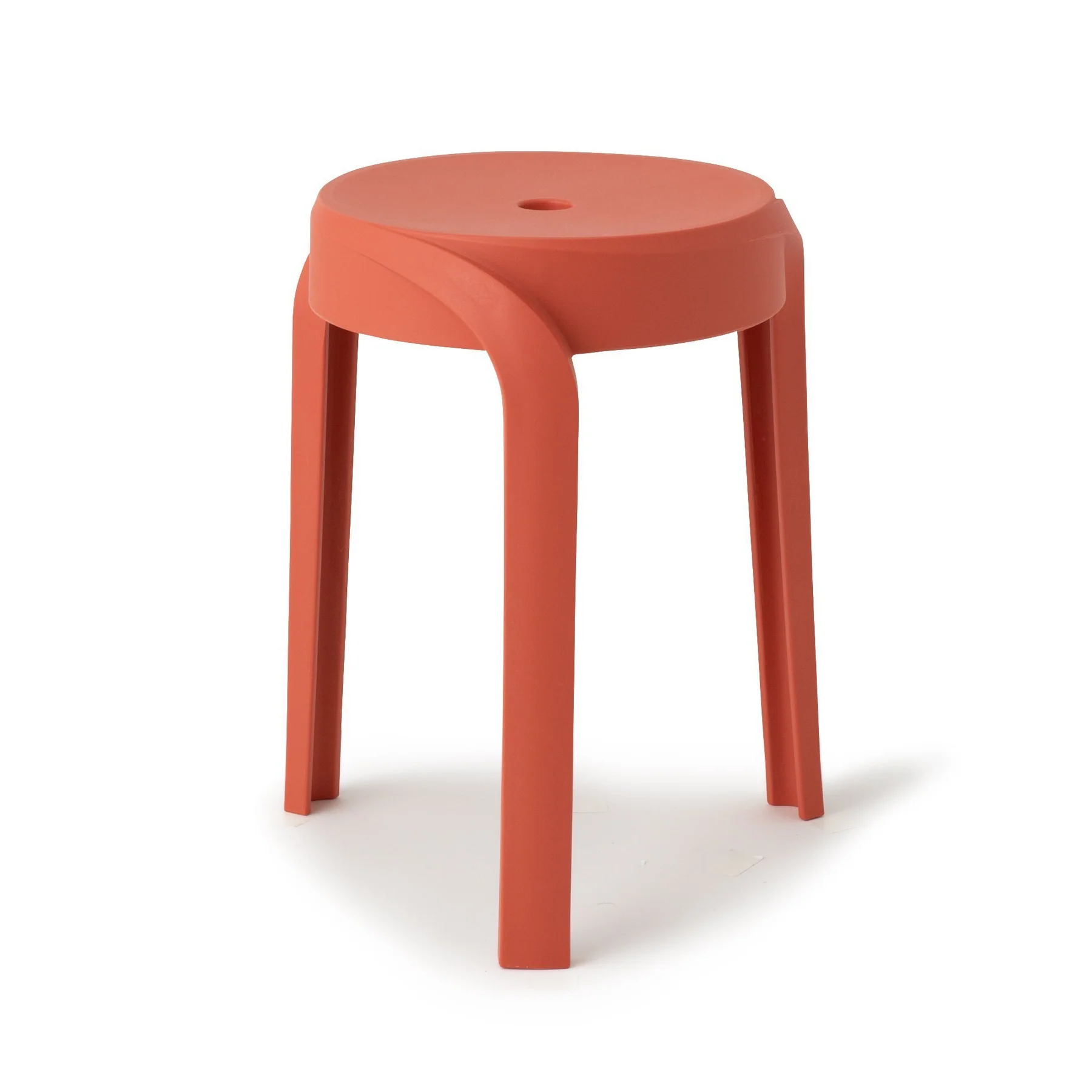 Brownish-red Plastic Stool-PP Chair