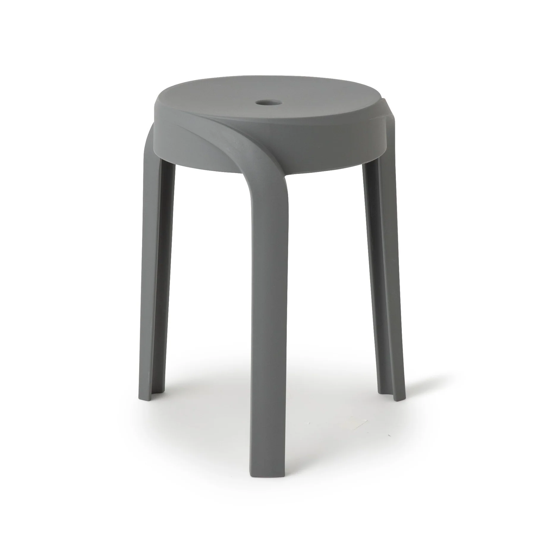 Dark Gray Plastic Stool-PP Chair